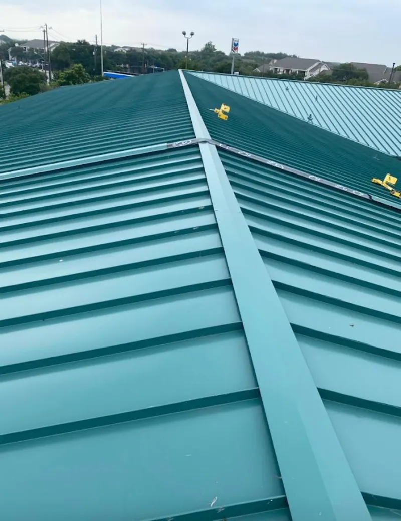 Green commercial metal roof ridge and valley for Metal Roof Repair in Scottsboro
